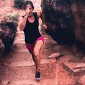 Fitness running girl virtual