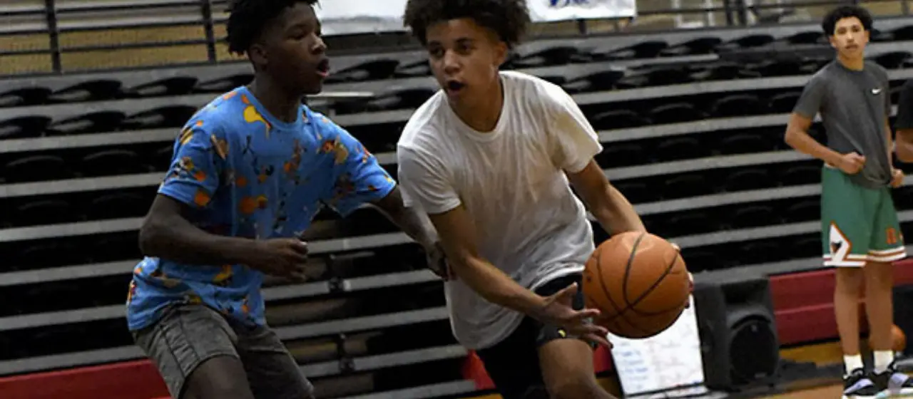NBC Basketball Camps attacking the basket