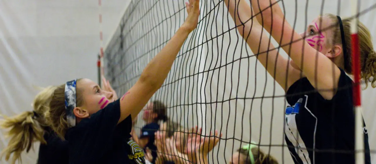 Athletes work the net and improve vertical during NBC Volleyball Intensity night.