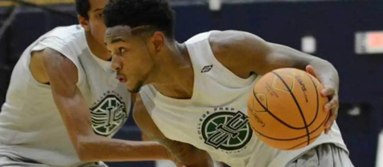 Campers battle at the college basketball prep camp, one of the USA's  most elite basketball training camps