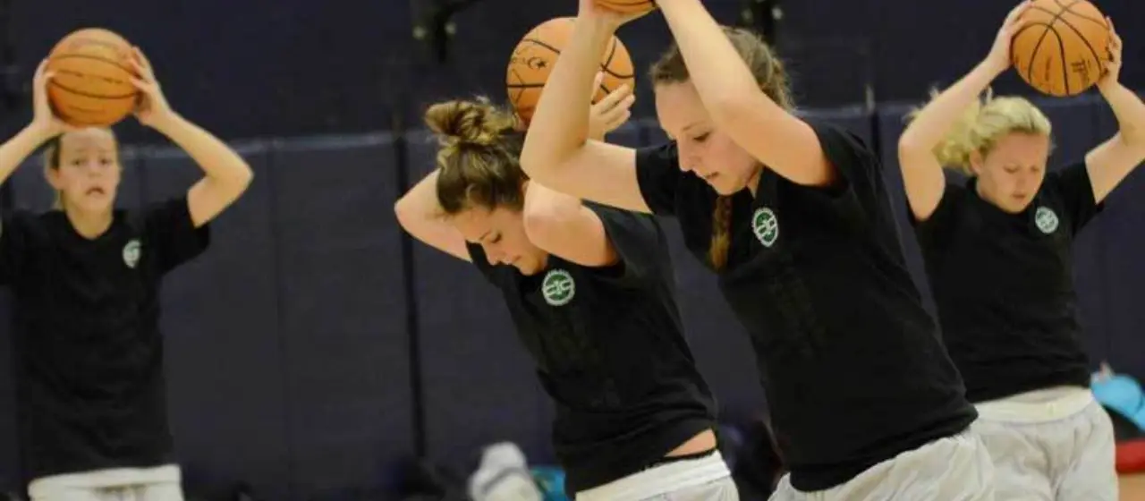 Athletes push themselves during camp workout at NBC Basketball Camp