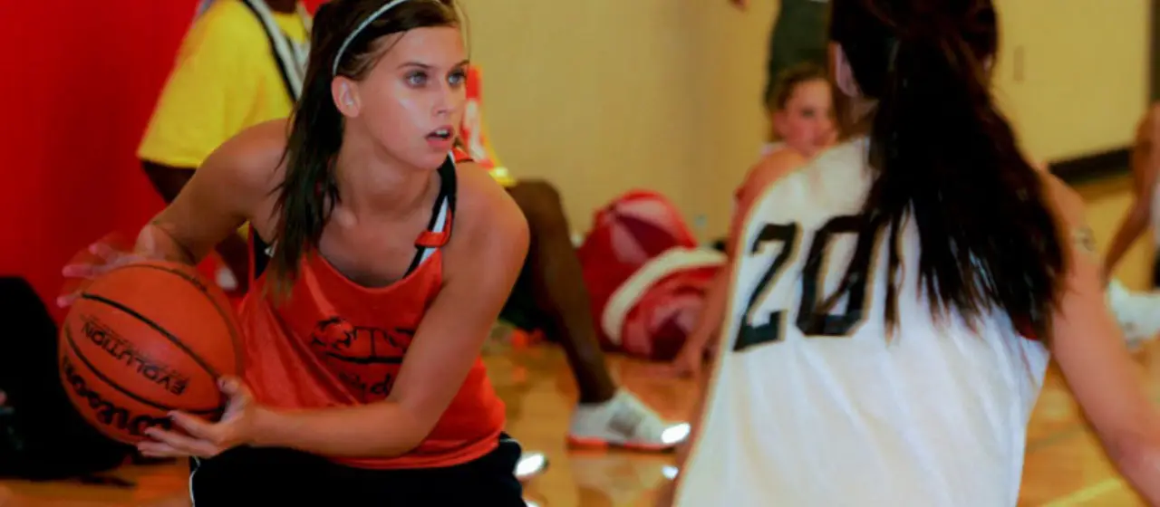Girls basketball competitive drill