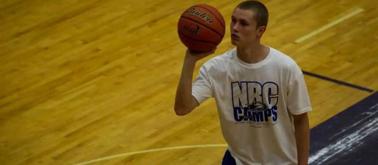 Player does isolation work with his shooting hand at Pure shooting clinic with NBC Basketball Camps