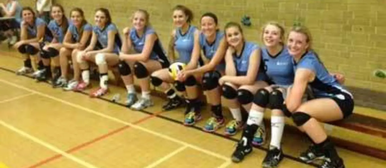 Volleyball Team poses for a team photo before tournament