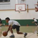 Basketball junior camp dribbling