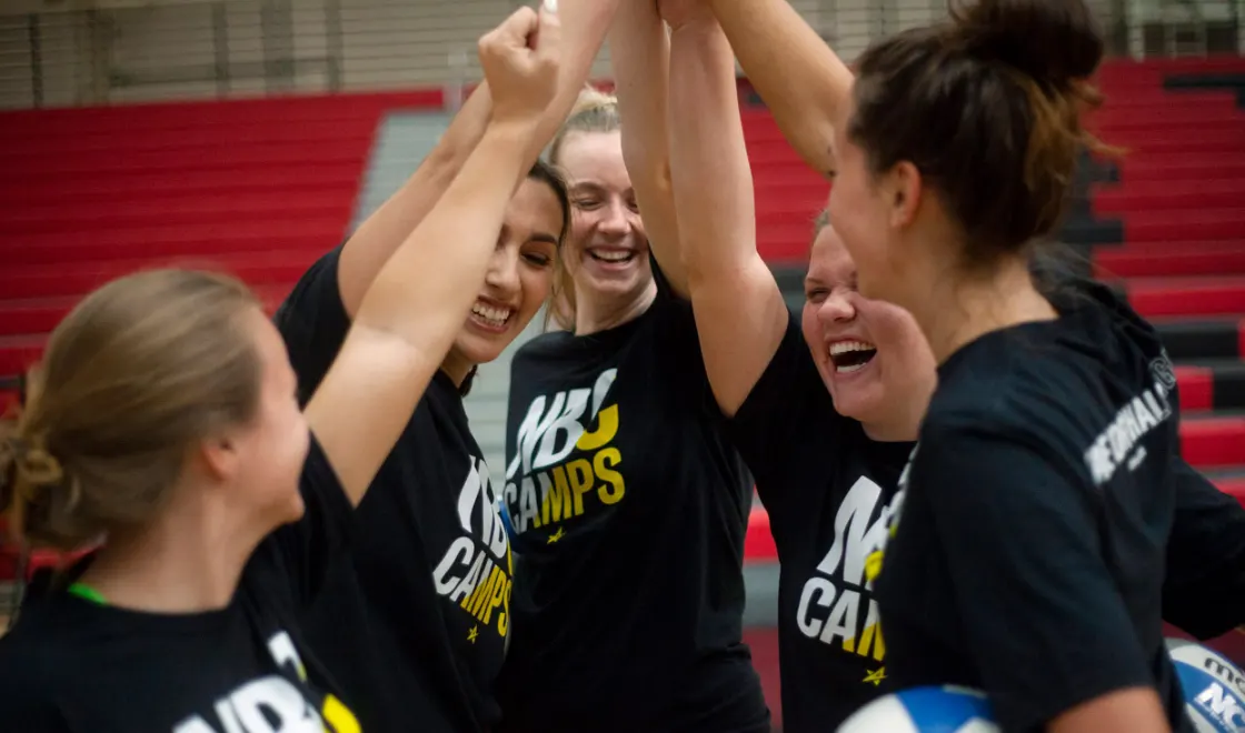 NBC Camps team bonding cheer for basketball and volleyball